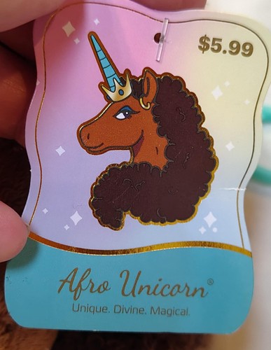 Afro Einhorn Plüschtier 9 Zoll Stofftier - einzigartig göttlich magisch Neu mit Etikett NEU - Bild 10 von 15