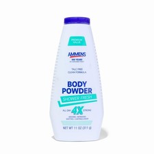 AMMENS Talc-Free Shower Fresh Body Powder 11 Ounce Chafing Heat Rash Relief