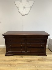 Hardwood 8 Drawers Chest of Drawers -Mahogany Wood Bedroom Furniture Storage