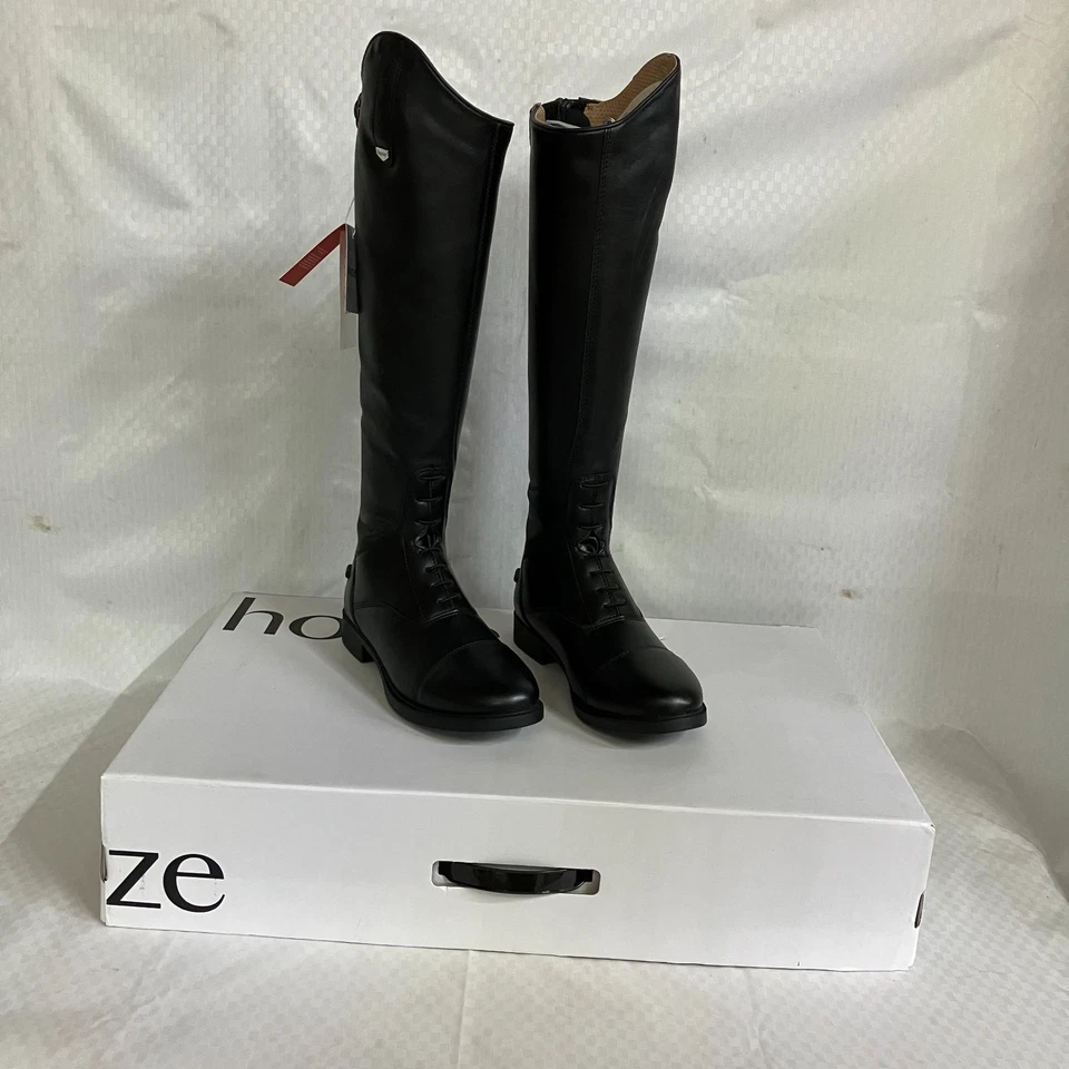 NWT Horze Women's Size 8.5 Black Rover Tall Field Soft Rubber Sole Comfort Boots - Image 2 of 4