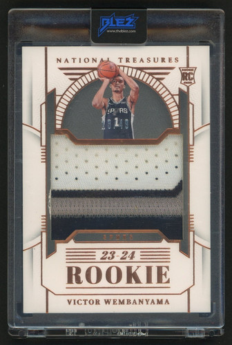2023-24 National Treasures Bronze Victor Wembanyama RC Rookie 3-Color Patch /49