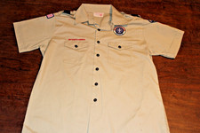 Boy Scouts of America BSA Men's Shirt Tan X-Large XL Glued Patches