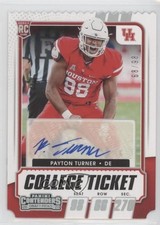2021 Contenders Draft Picks College Ticket Stub /98 Payton Turner #280 Auto 10lj