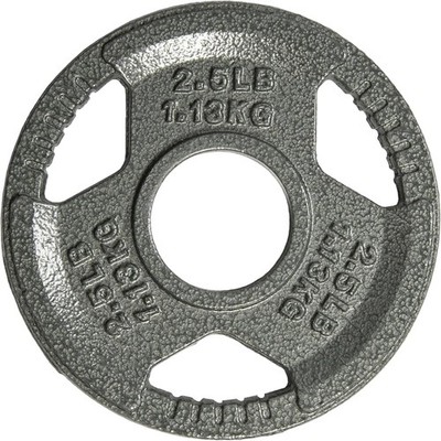 Yes4All Tri-Grip Handles Cast Iron Olympic Weight Plates, 2-Inch Weight Plates f