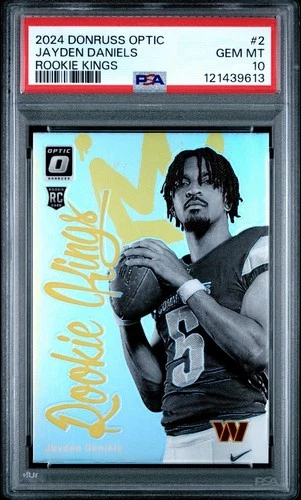 2024 Panini Donruss Optic Jayden Daniels Rookie Kings Case Hit SP PSA 10