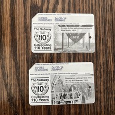 NYC Metrocard Celebrating The Subway 110 Years  