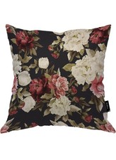 Roses Throw Pillow Covers, Vintage Blossom Red White Rose Flowers Accent Pillow
