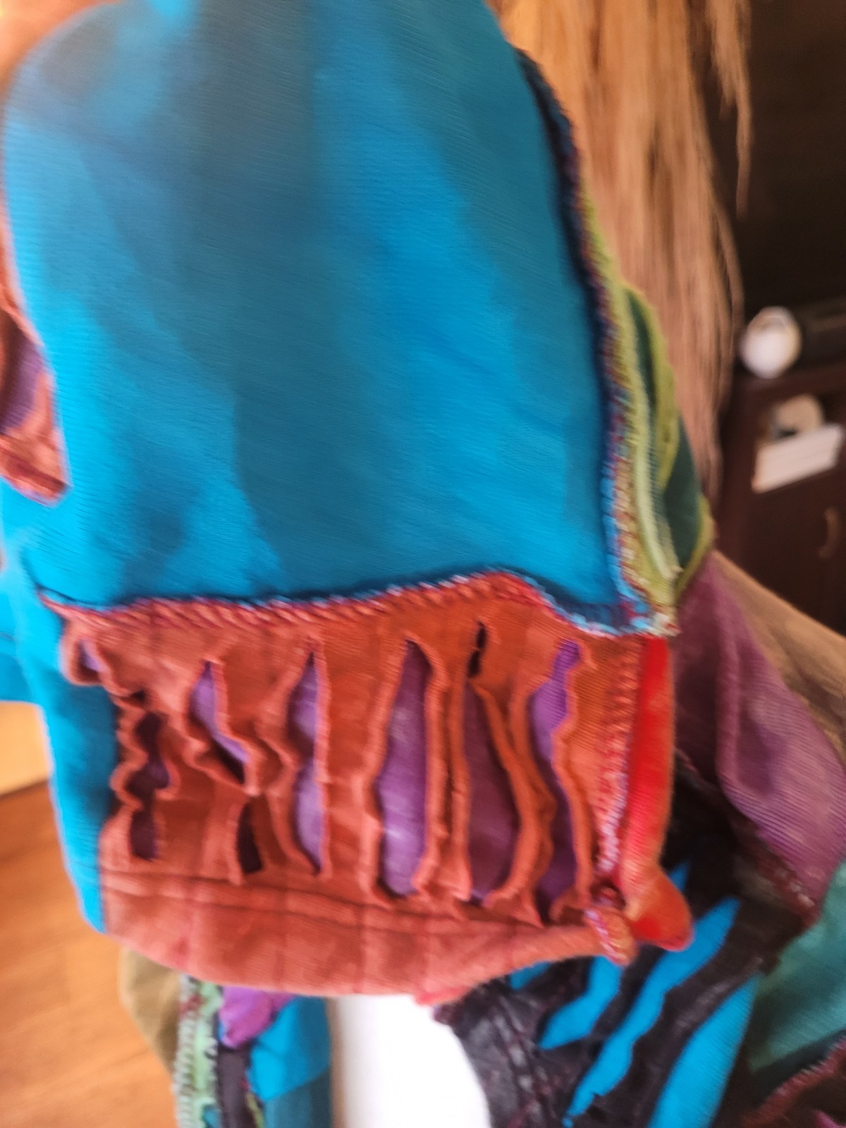 Rising International Flower Patchwork Hoodie Jack… - image 6