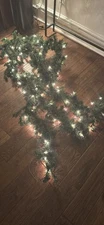 Two 9-Foot Sections.Pre-lit clear incandescent bulbs Xmas Garland. 18feet total
