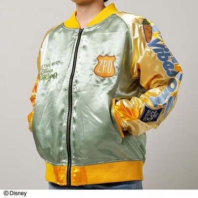 Disney Zootopia Nick Wilde Embroidery Jacket Sukajan Green x Gold