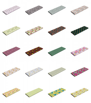 Ambesonne Garden Nature Bench Pad HR Foam with Fabric Cover 45'' x 15'' x 2''