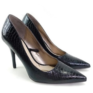 snakeskin slip on heels