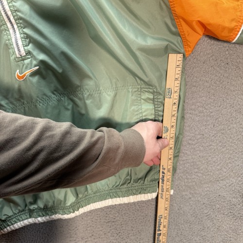Vintage Nike Jacket Adult Large Green Yellow Windbreaker Center Swoosh 90s Y2K - 第 6/11 張圖片