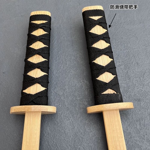 2pcs Children Kids Wooden Toy 75cm Swords for Samurai Ninja Japanese Safety - Picture 3 of 5