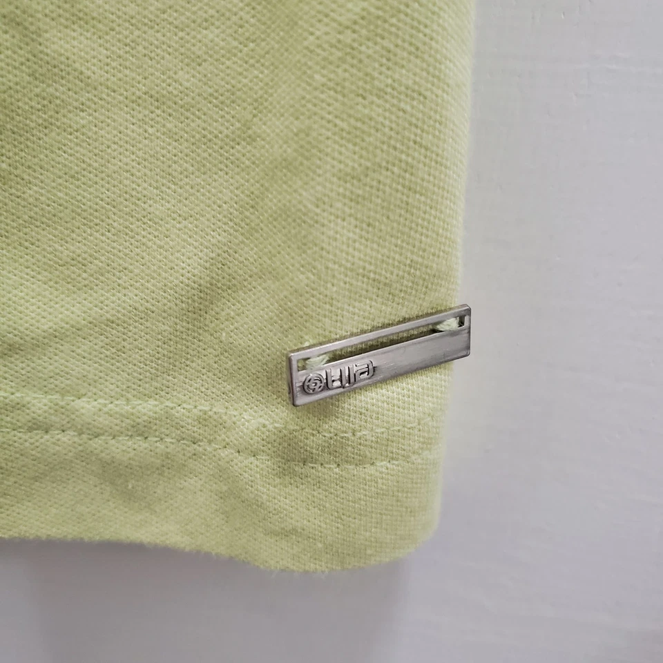 Camiseta sin mangas de golf Lija verde lima claro suave botón delantero talla XS Foto 3 de 4