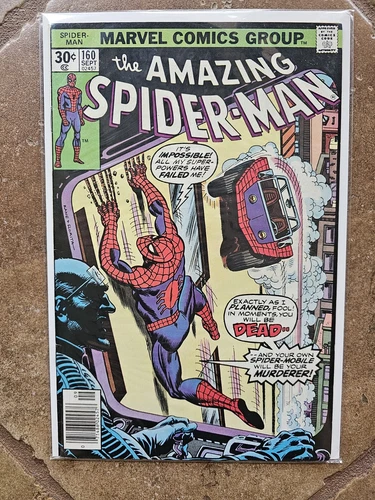 Amazing Spider-Man #160 Spider-Mobile Tinkerer Appearance Marvel Comics 1976 VF