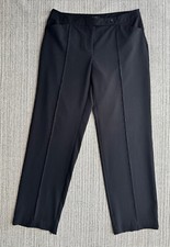 Worthington Womens 12 Black Modern Fit Dress Pants Straight Leg Seams Pockets
