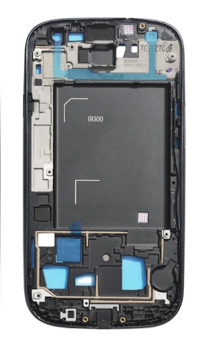 TELAIO CENTRALE per Samsung i9300 Galaxy S3 nero metal plate MIDDLE FRAME - Foto 1 di 1
