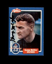 George McAfee Hand Signed 1988 Swell Greats Chicago Bears Autograph