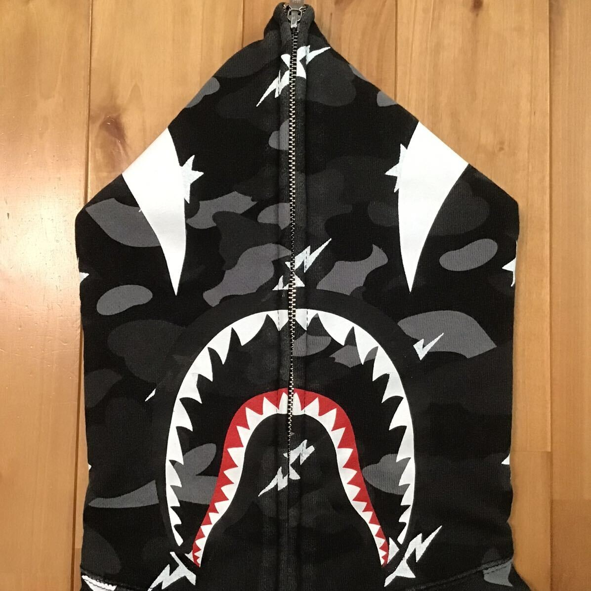 BAPE × BLACK SCALE Shark full zip hoodie A Bathing Ape Size S | eBay