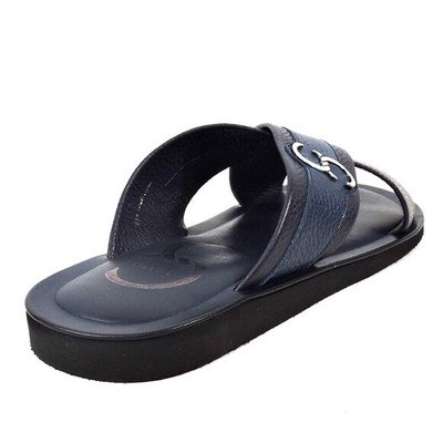 CASADEI ??  MENS BLUE LEATHER COMFORT SUMMER SANDALS CASADEI ?? MEN main image 4