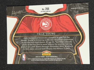 2022-23 Select Trae Young Red Disco Prizm Courtside #13/49 Atlanta