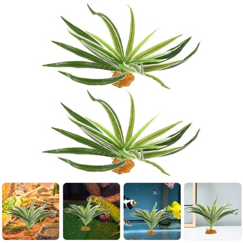 5 Pièces Plantes Décoratives Reptile Habitat Artificiel offres Accessoires