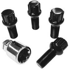 Original APT Felgenschlösser M14x1,5x28mm Kugelbund R13 für Skoda schwarz Original APT Felgenschlösser M14x1,5x28mm Kugelbund R13 für Skoda schwarz