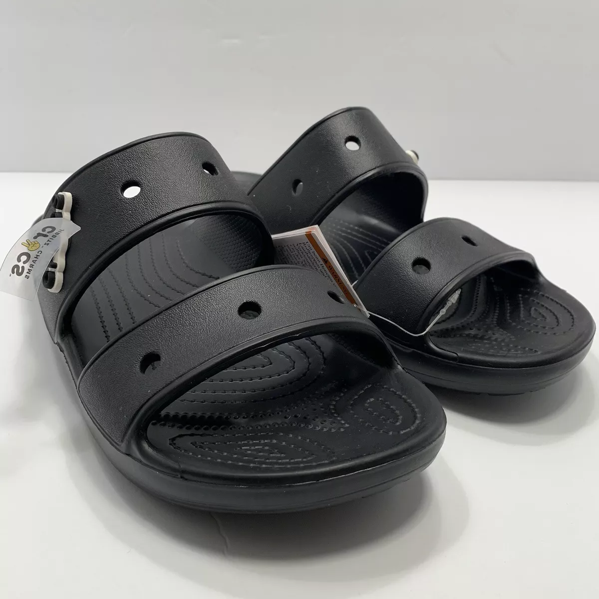 Crocs Classic Black Slide Sandals Unisex Size Men s 10 Woman s 12 NWT Brand New
