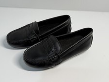 Polo Ralph Lauren BLACK Penny Loafers Slip On Dress Shoe Boys Size 10 Youth