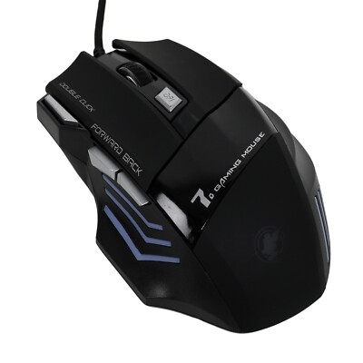 Sensei - 7D Gaming Maus schwarz ergonomische LED Hintergrundbeleuchtung
