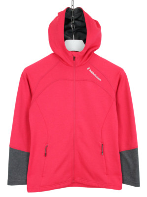 PEAK PERFORMANCE Alm ZH R&D Hoodie Damen SMALL Full Zip Anti Chafe Kinnschutz