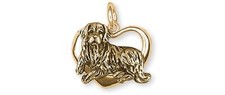 Golden Retriever Jewelry 14k Gold Handmade Golden Retriever Charm  GRT1T-CG