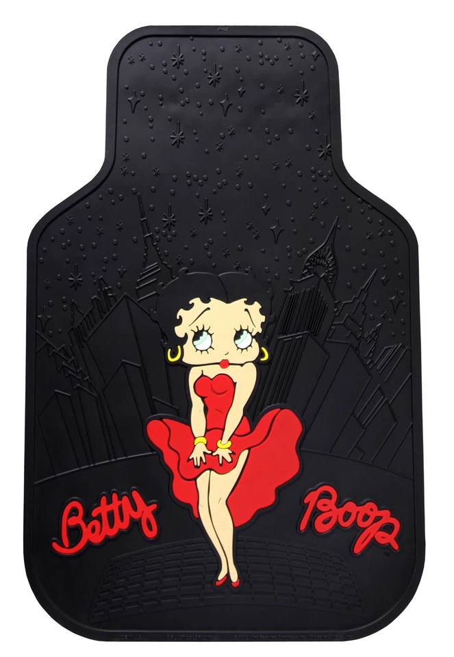 Nuevo juego de alfombrillas de goma delanteras traseras Betty Boop para BMW de 4 piezas para auto camión Foto 2 de 4