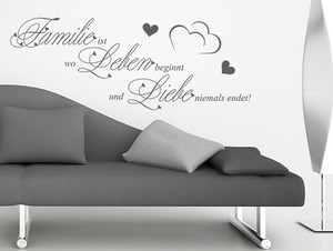Details Zu Wandtattoo Sprüche Familie Ist Wo Leben Beginnt Und Liebe Niemals Endet Nr 4