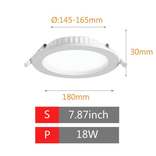 7-24W LED Panel Einbaustrahler Deckenleuchte Einbau Leuchte Rund Spot flach slim - Bild 15 von 17
