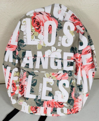 Robin Ruth City Bag Collection BOLD LETTER Los Angeles Canvas Backpack