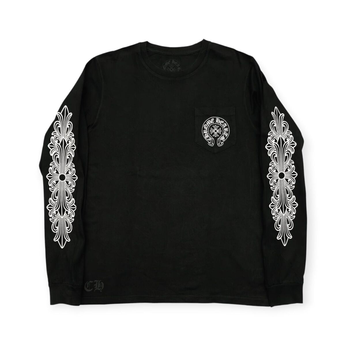 Chrome Hearts Horseshoe Floral Long Sleeve Tee | eBay Chrome Hearts Horseshoe Floral Long Sleeve Tee | eBay