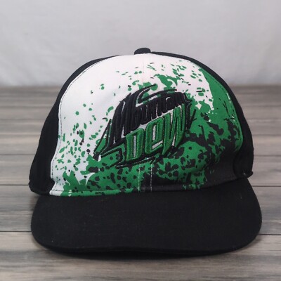 Mountain Dew Splash Soda Embroidered Green Black Baseball Cap 2010 One Size