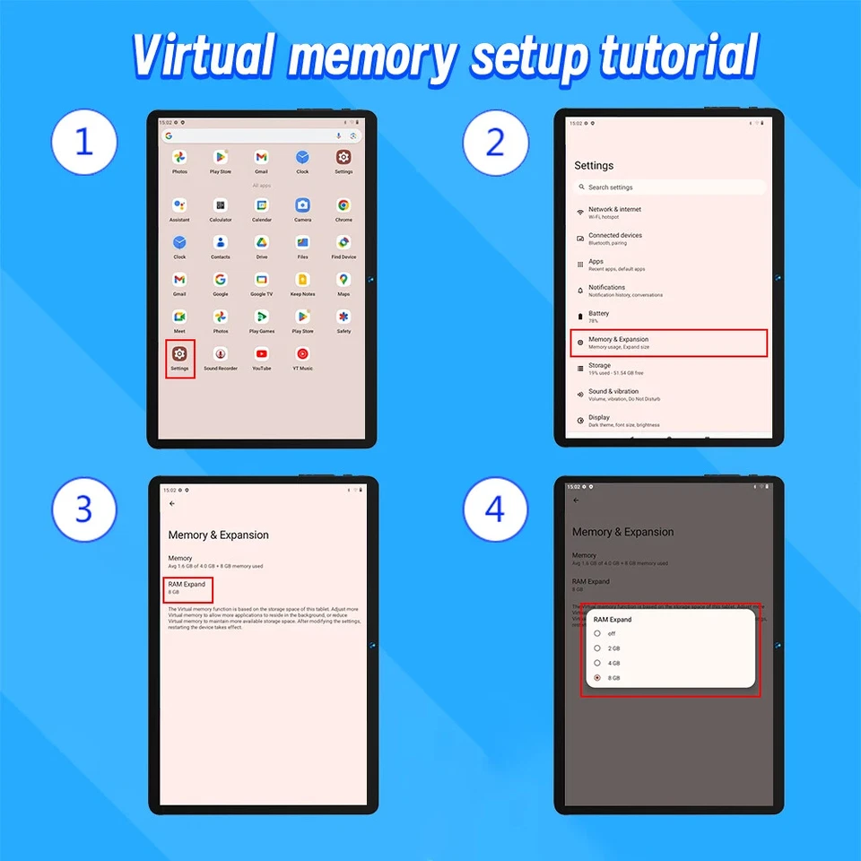 Kids Tablet I9 Plus Android 15 GPU G522EE 8GB RAM 64GB ROM 10.1 Inch Tablets PC - Image 2 of 4