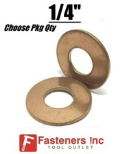 1/4" Marine Flat Washers Silicon Bronze Standard Round Washers .687 OD 