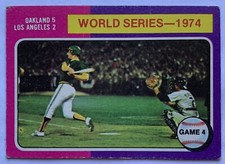 1975 TOPPS BASEBALL WORLD SERIES-1974 GAME 4 #464 VG