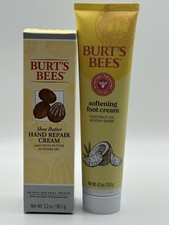 Burt's Bees Hand Repair Cream And Softening Foot Cream Pair.