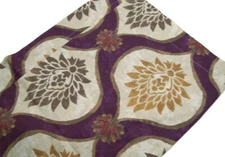 Pottery Barn Fig Purple Sonora Ogee Print Cotton Linen Euro Pillow Cover Sham