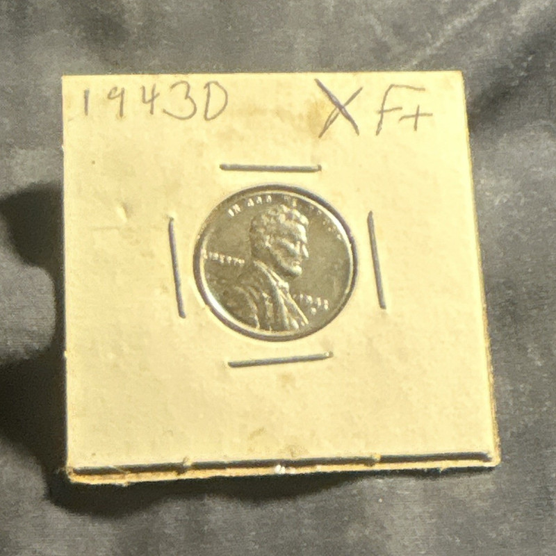 1943-D Lincoln Wheat Steel Small Cent Business Strike KM#132