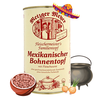 Metzger Meyer Mexikanischer Bohneneintopf mit Fleischwurst 1200ml