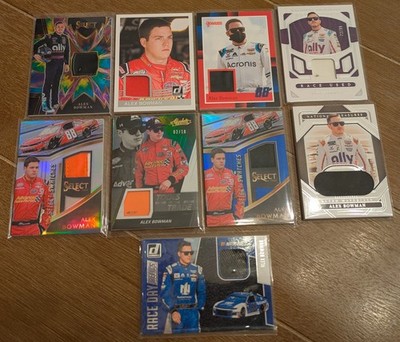 Select Donruss National Treasures Race Used Alex Bowman 10 Card Lot /5/10 Door #