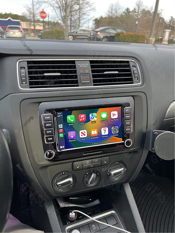 32G For Volkswagen VW Jetta 2011-2018 Android15 CarPlay Stereo Radio GPS Sat Nav Foto 2 de 4