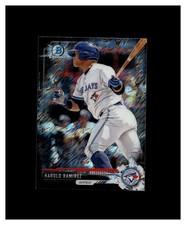 2017 Bowman Chrome Mini Prospects Black Shimmer Refractor Harold Ramirez /100