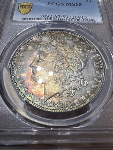 1879 S PCGS MS65 Morgan Silver Dollar $1 Beautifully Toned